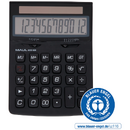 Maul Calculator de birou MAUL ECO850, 12 digits, realizat din plastic reciclat, incarcare solara - negru