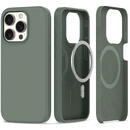 Husa MagSafe pentru Apple iPhone 15 Pro Max, Tech-Protect, Silicone, Kaki