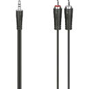 Audio Cable, 3.5 mm Jack Plug - 2 RCA Plugs, Stereo, 1.5 m