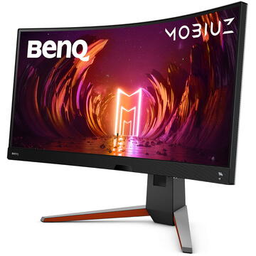Monitor LED Monitor Gaming LED BenQ MOBIUZ EX3410R, 34'', AMD Free-Sync, HDR, WQHD,144Hz panel,curbat,negru