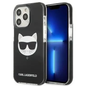 Husa Karl Lagerfeld Husa de protectie  Karl Laferfeld Choupette Head Kryt Pro pentru Iphone 13 Pro, Negru