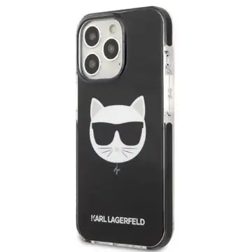 Husa Karl Lagerfeld Husa de protectie  Karl Laferfeld Choupette Head Kryt Pro pentru Iphone 13 Pro, Negru