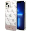 Guess Husa telefon Guess pentru iPhone 14 Plus, Peony Glitter Script Logo, Plastic, Roz