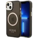 Guess Husa telefon Guess pentru iPhone 14, Translucent MagSafe, Plastic, Negru