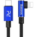 MVP Elbow USB Type C Power Delivery / Lightning Cable PD 18W 2m Blue