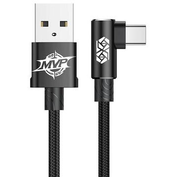 Baseus MVP Elbow USB la USB-C, 2m, negru