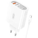 XO Wall charger XO L110 with cable USB-C, 18W (white)