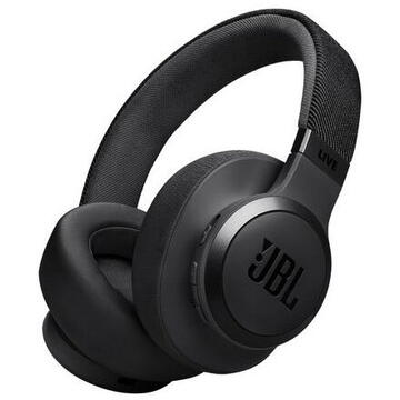 JBL Casti audio wireless over-ear, LIVE 770NC, True Adaptive NC, Bluetooth, Multi-Point, Negru