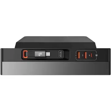 Baseus T-Space Series USB HUB for Tesla Model 3 / Y with Built-in 45W USB C Cable - Black