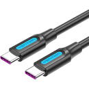 USB-C 2.0 to USB-C 5A Cable Vention COTBG 1.5m Black PVC