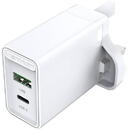Vention USB(A+C) Wall Charger Vention FBBW0-UK (18W/20W) UK White