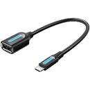 Vention Adapter Micro-USB 2.0 M to F USB-A OTG Vention CCUBB 0.15m (Black)