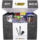 BIC Cutie 124 buc instrumente de scris: pixuri, markere, evidentiatoare, corectoare