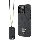 Guess GUHCP13LP4TDSCPK Case for iPhone 13 Pro / 13 - Black Crossbody 4G Metal Logo
