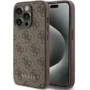 Guess 4G Metal Gold Logo case for iPhone 15 Pro - brown