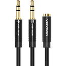 Vention 2x 3.5mm Audio Cable 0.3m Vention BBUBY Black