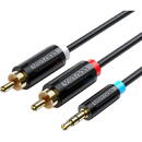 Vention 3.5mm Male to 2x Male RCA Cable 1.5m Vention BCLBG Black