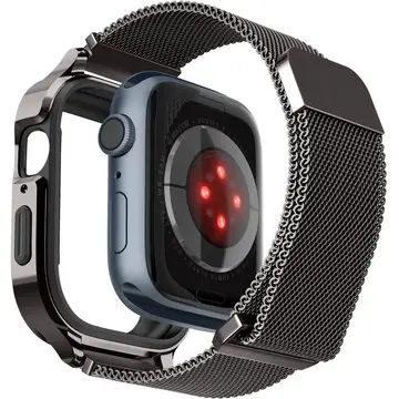 Husa Spigen METAL FIT "PRO" Apple Watch 4 / 5 / 6 / 7 / 8 / 9 / SE (44 / 45 MM) GRAPHITE