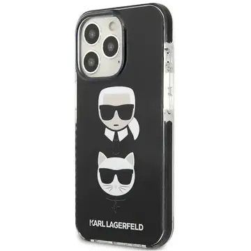 Husa Karl Lagerfeld KLHCP13LTPE2TK iPhone 13 Pro / 13 6,1" hardcase czarny/black Karl&Choupette Head