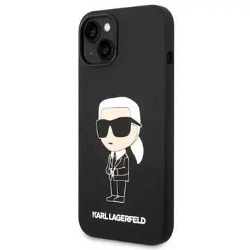 Husa Karl Lagerfeld KLHMP14MSNIKBCK iPhone 14 Plus 6.7" hardcase black/black Silicone Ikonik Magsafe