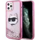 Karl Lagerfeld KLHCP12MLNCHCP iPhone 12/ 12 Pro 6.1" pink/pink hardcase Glitter Choupette Head