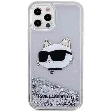 Husa Karl Lagerfeld KLHCP12MLNHCCS iPhone 12/ 12 Pro 6.1&quot; silver/silver hardcase Glitter Choupette Head