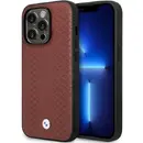 Case BMW BMHCP14L22RFGR iPhone 14 Pro 6.1" Burgundy/burgundy Leather Diamond Pattern