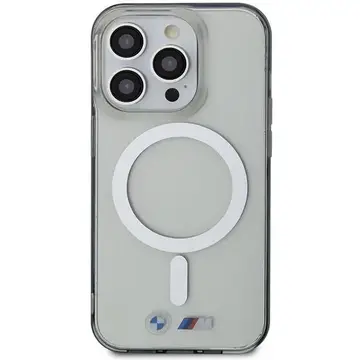 Husa Case BMW BMHMP14XHCRS iPhone 14 Pro Max 6.7&quot; transparent hardcase Silver Ring MagSafe