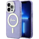 Guess GUHMP14XHCMCGU iPhone 14 Pro Max 6.7" purple/purple hardcase Glitter Gold MagSafe