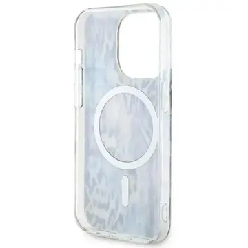 Husa Guess GUHMP14XHLEOPWB iPhone 14 Pro Max 6.7" blue/blue hardcase Leopard MagSafe