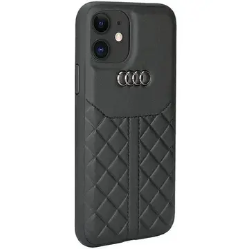 Husa Audi Genuine Leather iPhone 11 / Xr 6.1&quot; black/black hardcase AU-TPUPCIP11R-Q8/D1-BK