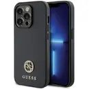 Guess Guess GUHCP14LPS4DGPK case for iPhone 14 Pro - black Strass Metal Logo
