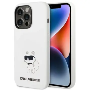 Husa Karl Lagerfeld KLHMP14XSNCHBCH iPhone 14 Pro Max 6.7&quot; hardcase white/white Silicone Choupette MagSafe