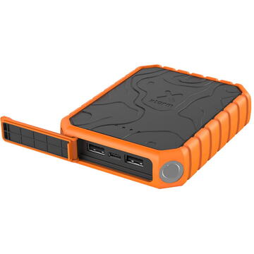 Baterie externa Xtorm Baterie externa Rugged 10.000mAh, (1x USB-C PD 20W, 2x USB Quick Charge 3.0 18W), IP65 waterproof, LED flashlight, USB-C cable, Portocalliu