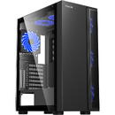 ICE-HERO Middle Tower, ATX, Tempered Glass,Negru