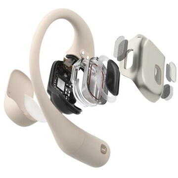 SHOKZ OpenFit Headphones Wireless Ear-hook Calls/Music/Sport/Everyday Bluetooth White