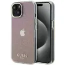 Guess GUHCP15SHDECMP iPhone 15 6.1" pink/pink hardcase IML Faceted Mirror Disco Iridescent