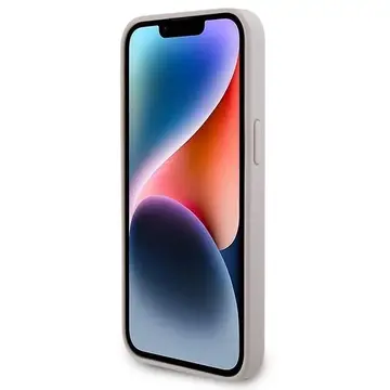 Husa Guess Husă rigidă Leather 4G Diamond Triangle pentru iPhone 15 Pro Max (6.7") – roz