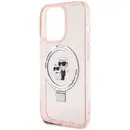 Karl Lagerfeld KLHMP15LHMRSKCP iPhone 15 Pro 6.1" pink/pink hardcase Ring Stand Karl&Choupette MagSafe