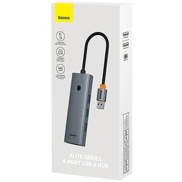 4in1 Hub Baseus  UltraJoy USB-A to USB 3.0 + RJ45 (space grey)