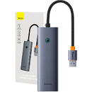 Baseus 4in1 Hub Baseus  UltraJoy USB-A to USB 3.0 + RJ45 (space grey)