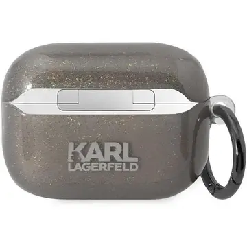 Karl Lagerfeld KLAP2HNKCTGK Airpods Pro 2 cover black/black Gliter Karl&amp;Choupette
