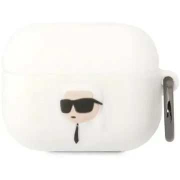 Karl Lagerfeld KLAPRUNIKH AirPods Pro cover white/white Silicone Karl Head 3D