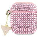 Guess Guess GUA2HDGTPP AirPods 1/2 cover pink/pink Rhinestone Triangle Charm