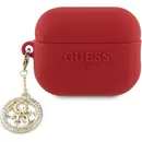 Guess Guess GUAP23DSLGHDF AirPods Pro 2 cover red 3D Rubber 4G Diamond Charm