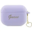 Guess Guess GUAP2LSCHSU AirPods Pro 2 cover purple/purple Silicone Charm Heart Collection