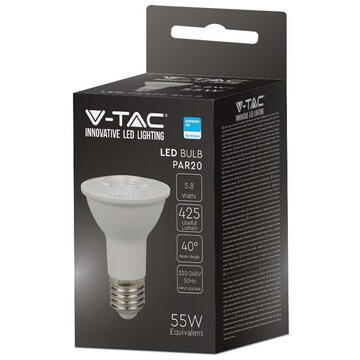 V-Tac BEC LED 5.8W PAR20 E27 6500K ALB RECE