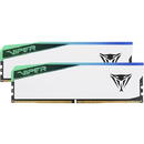 Patriot DDR5 - 32GB - 7000 - CL - 38 (2x 16 GB) dual kit, RAM (white, PVER532G70C38KW, Viper Elite 5 RGB, INTEL XMP)
