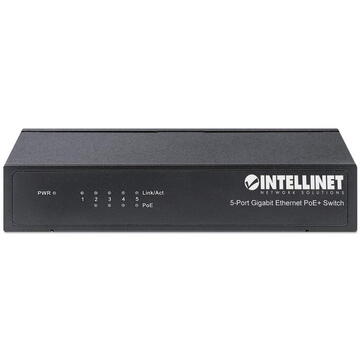 Switch Intellinet Switch Gigabit 5 port RJ45 POE+, desktop