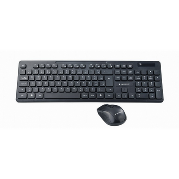 Tastatura Gembird Set keyboard+mouse black/wireless US Negru